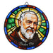 Colgante Cuadro santo religioso ceramica corcho Padre Pio 4054-3