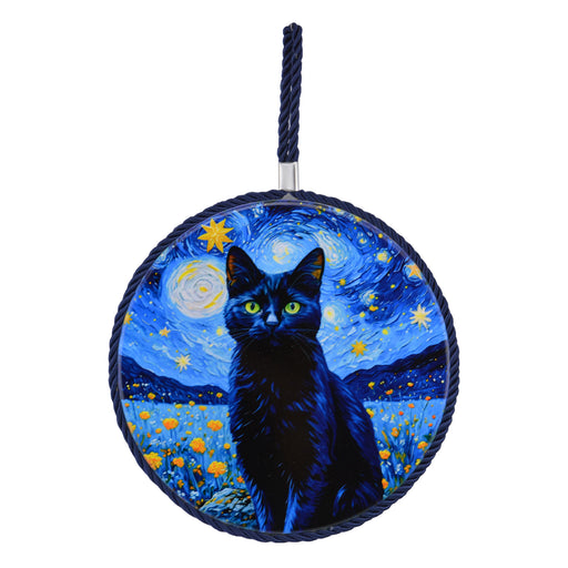 Colgante ceramica corcho gato negro noche 4143-6