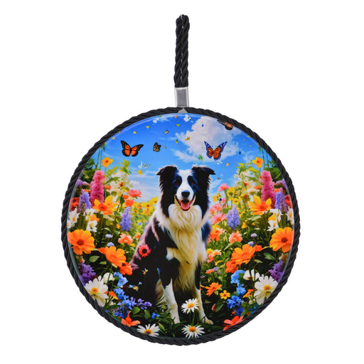 Colgante ceramica corcho perro bordie Collie 3924-7