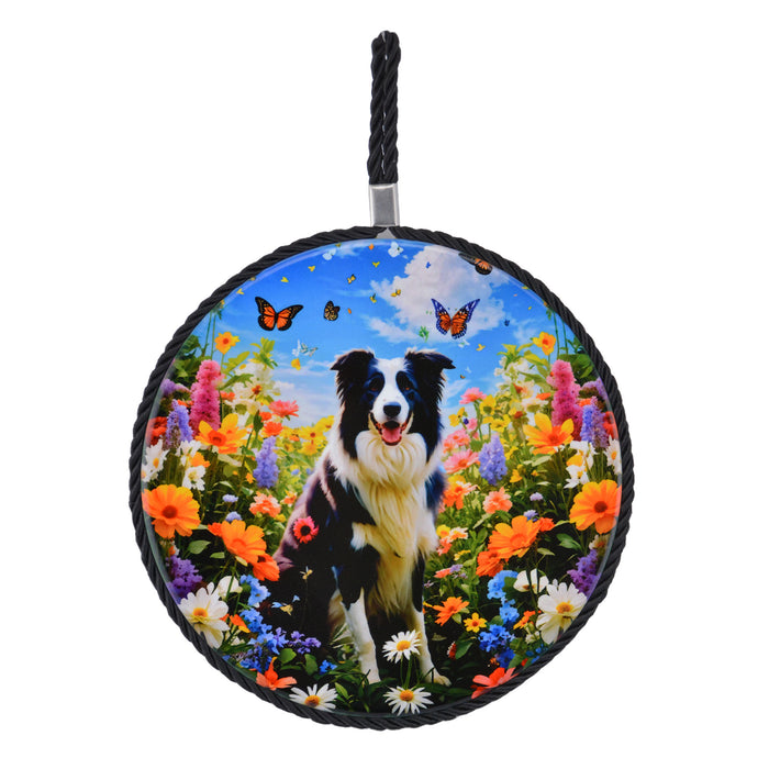 Colgante ceramica corcho perro bordie Collie 3924-7
