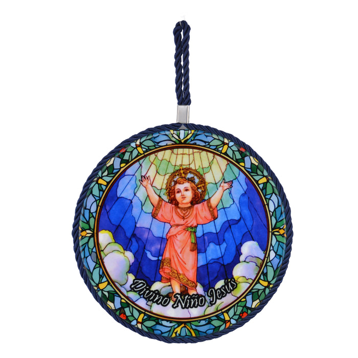 Colgante ceramica corcho pintura religioso divino niño Jesus 4053-20
