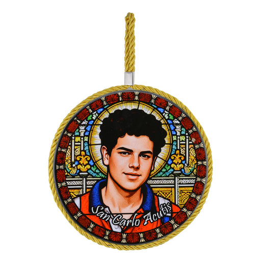 Colgante ceramica corcho religioso san carlo acutis 4053-26