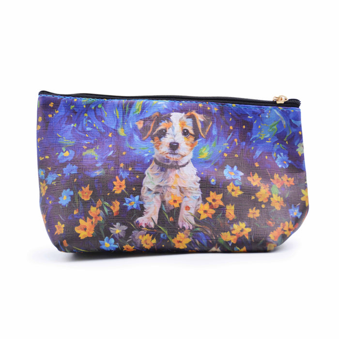 Cosmetiquero noche sintetico cierre perro Fox Terrier 4065-6