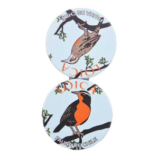 Espejo doble cara metal doble diseno loica 4137-10