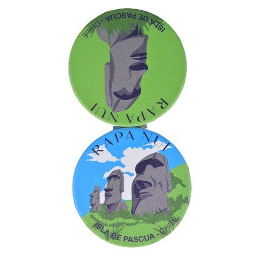 Espejo doble cara metal doble diseno moai 4137-14