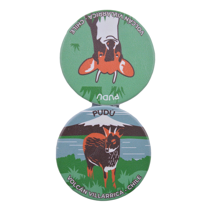 Espejo doble cara metal doble diseno pudu 4137-12