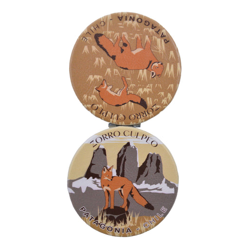 Espejo doble cara metal doble diseno zorro culpeo 4137-23