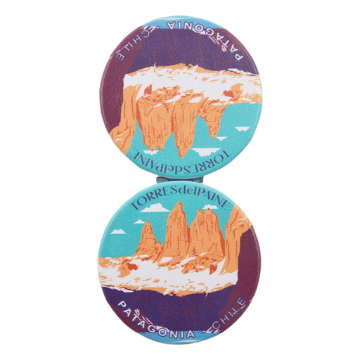 Espejo doble cara metal torres del paine patagonia 4137-3