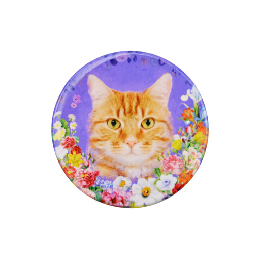 Iman ceramica corcho floral gato amarillo 5131-22