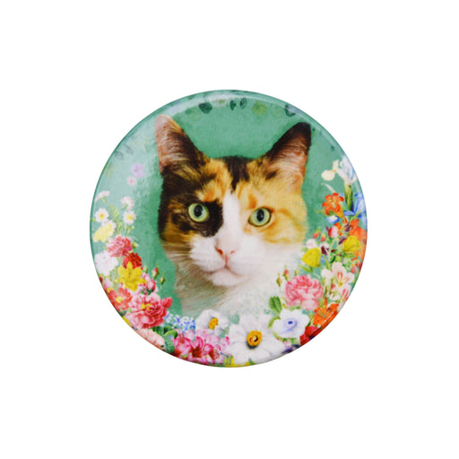 Iman ceramica corcho floral gato calico 5131-23