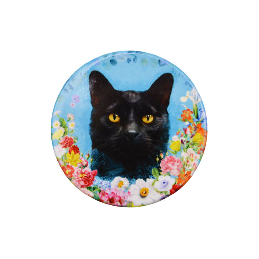 Iman ceramica corcho floral gato negro 5131-19