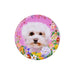 Iman ceramica corcho flores perro maltes 5130-22