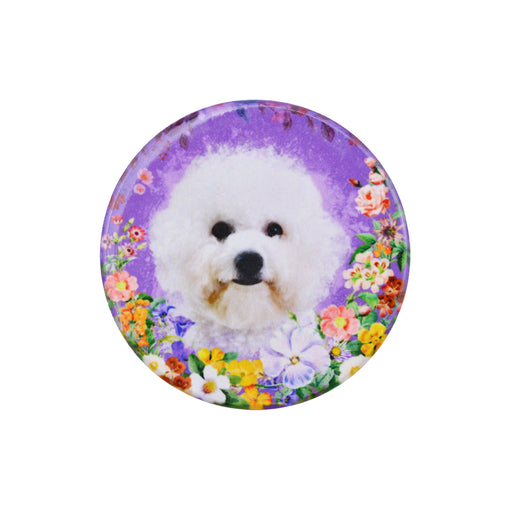Iman ceramica corcho flores perro poodle 5130-23