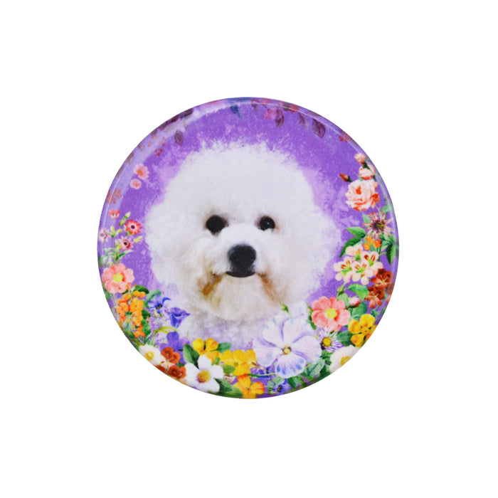 Iman ceramica corcho flores perro poodle 5130-23