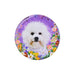 Iman ceramica corcho flores perro poodle 5130-23