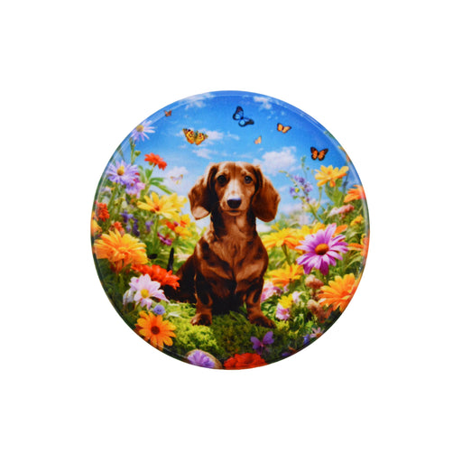 Iman ceramica corcho jardin perro salchicha cafe 5130-17