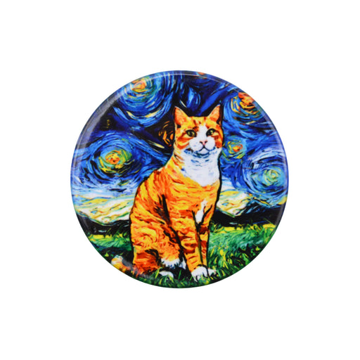 Iman ceramica corcho pintura gato amarillo 5131-3