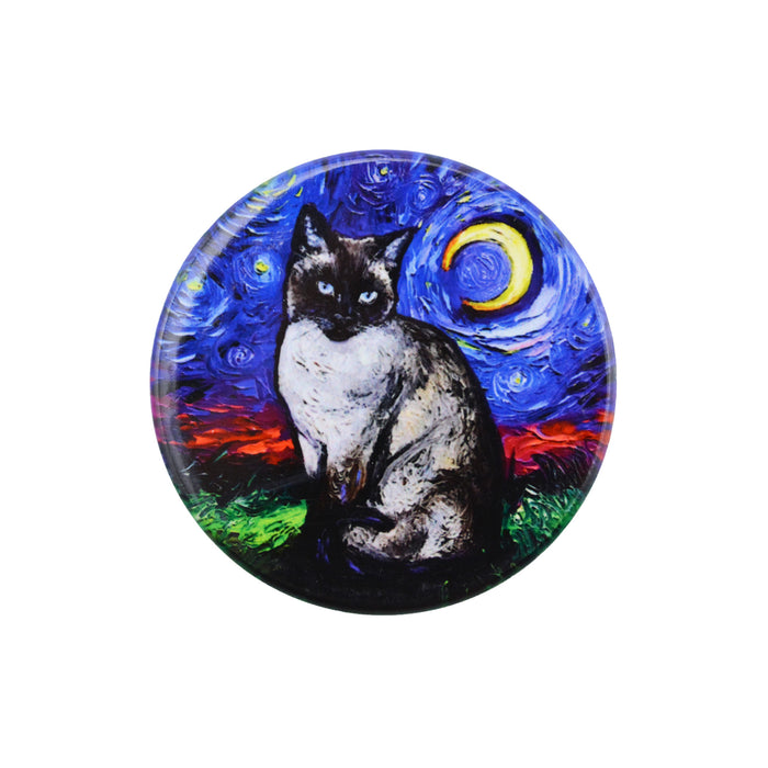 Iman ceramica corcho pintura gato siames 5131-4