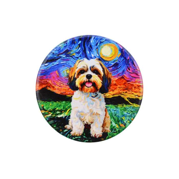 Iman ceramica corcho pintura perro Shih zhu 5130-9