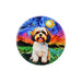Iman ceramica corcho pintura perro Shih zhu 5130-9