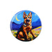Iman ceramica corcho pintura perro pastor aleman 5130-13