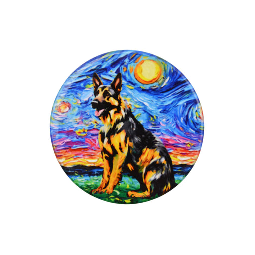 Iman ceramica corcho pintura perro pastor aleman 5130-8