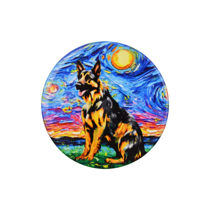 Iman ceramica corcho pintura perro pastor aleman 5130-8