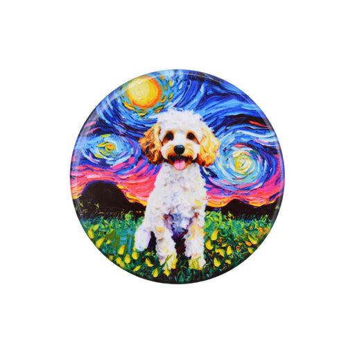 Iman ceramica corcho pintura perro poodle 5130-7