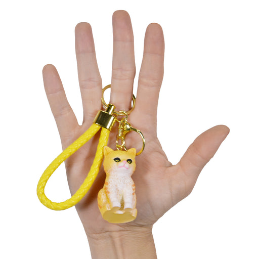 Llavero gato amarillo plastico metal 4201-2