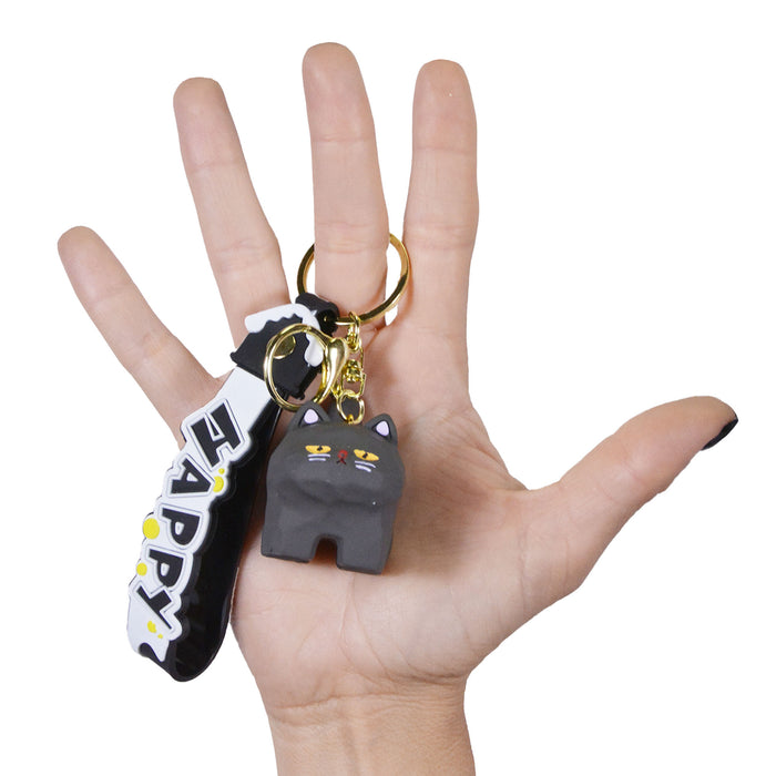 Llavero gato negro plastico 4037-1