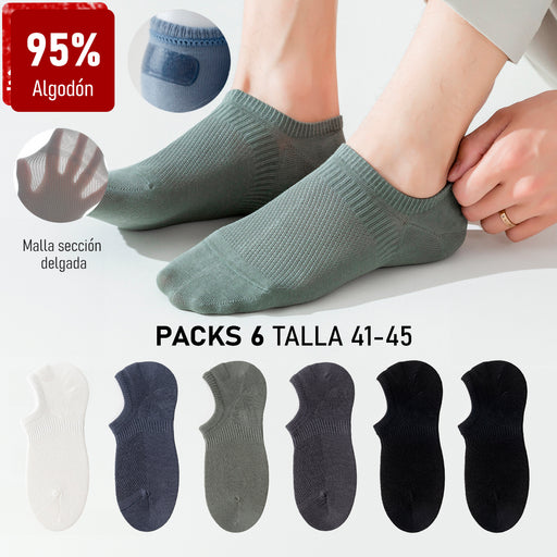 Portada Pack 6 calcetines invisible malla delgada 3937