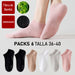 Portada Pack 6 calcetines invisibles antideslizante mujer bambu 4002