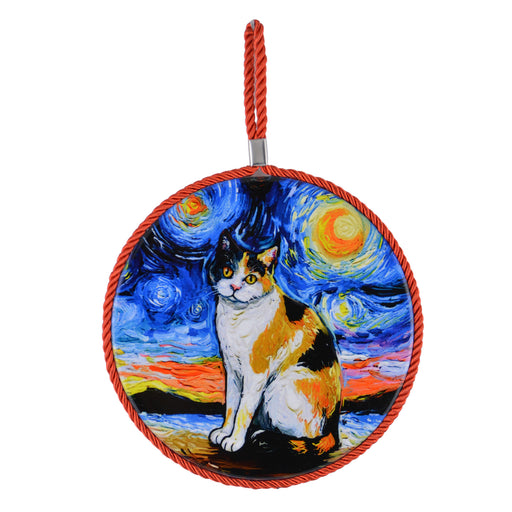 Posaolla ceramica corcho gato calico pintura 4257