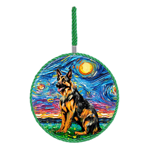 Posaolla ceramica corcho pintura perro pastor aleman 4112-5