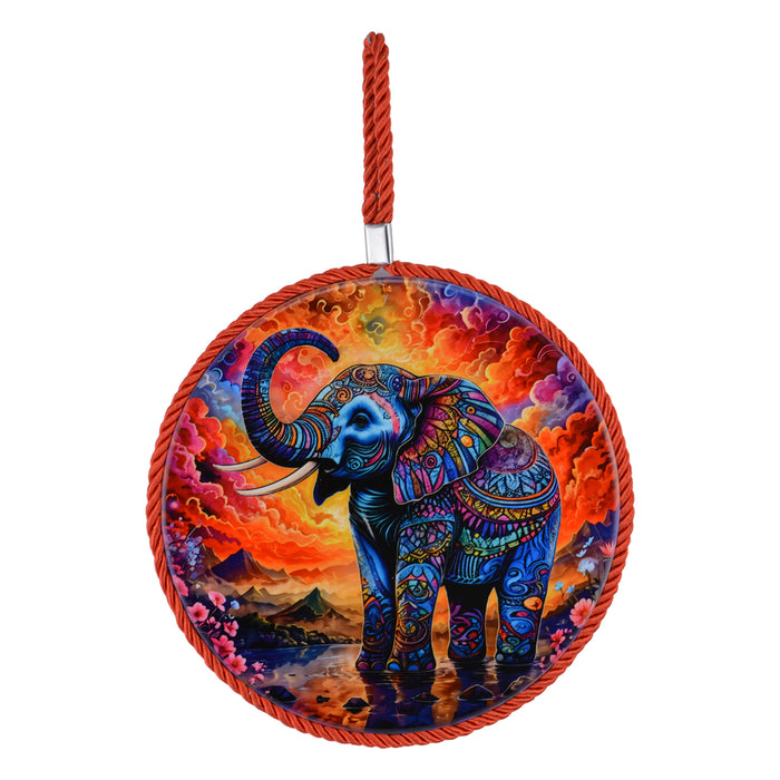 Posaolla colgante ceramica corcho elefante hilo rojo 4217-4