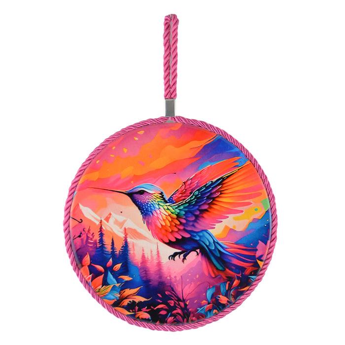 Posaolla colgante corcho ceramica Colibri fucsia 3994-4