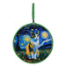 Posaolla gato calico noche estrellada van gogh colgante corcho ceramica 3966-4