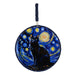 Posaolla gato negro noche estrellada van gogh colgante corcho ceramica 3965-2
