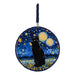 Posaolla gato negro noche estrellada van gogh colgante corcho ceramica 3965-5