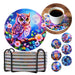 Posavasos ceramica corcho buho flores 4220