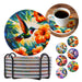 Posavasos ceramica corcho colibri flores  4213