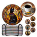 Posavasos pack ceramica corcho base gatos egipcios 4242