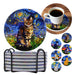 Posavasos pack ceramica corcho base gatos pintura 4256