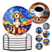 Posavasos perro ceramica corcho noche 4069