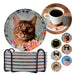 Posavasos set ceramica floral caras gatos 3369