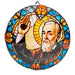 Retrato colgante ceramica corcho Padre Pio de Pietrelcina 4054-3
