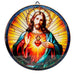 Retrato colgante ceramica corcho sagrado corazon de Jesus 4054-2