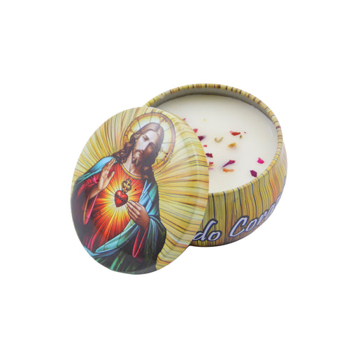 Velas aromatica santos metal sagrado corazon de jesus 4236-3