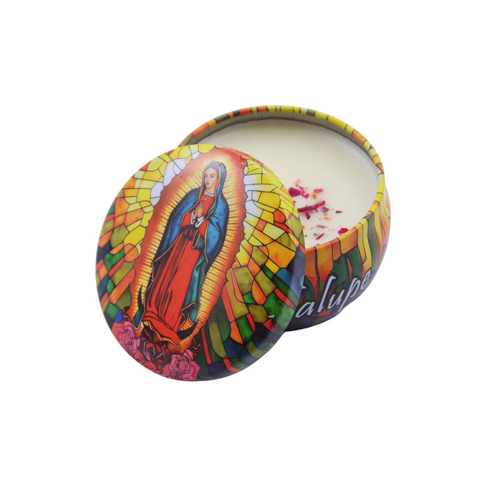 Velas aromatica santos metal virgen guadalupe 4236-8
