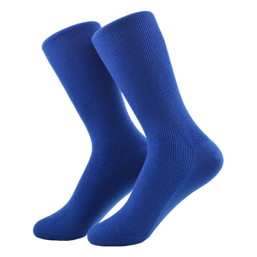 Portada calcetin algodon largo azul liso 4005-7